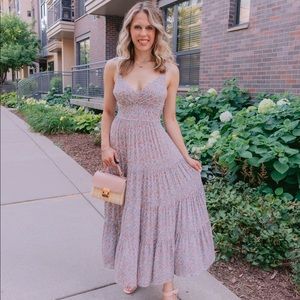 Vici Floral Bow Back Maxi Dress size S